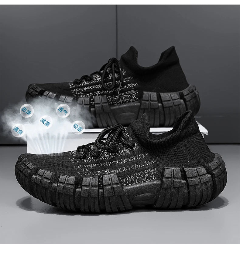 Men's Casual Breathable Mesh Shoes | Non-slip Thick Sole Comfort