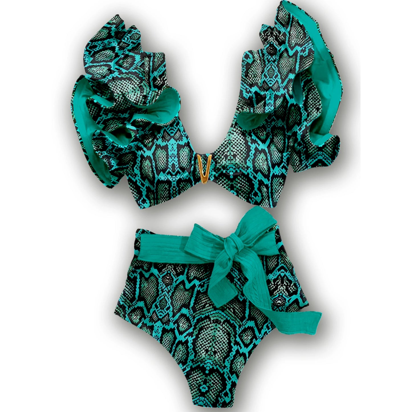 Floral Ruffle Bikini Set | Stylish & Sexy Beach Swimwear