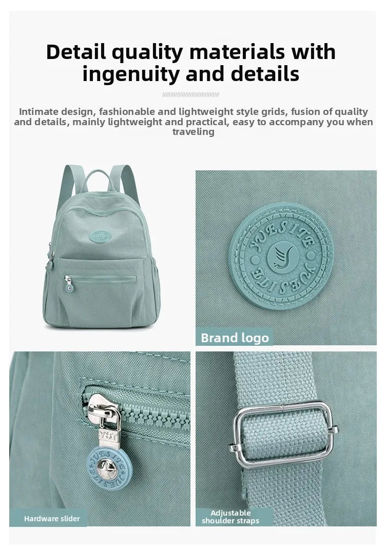 Women's Nylon Oxford Backpack | Stylish Small Rucksack