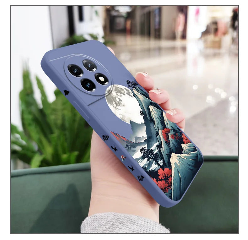 Smoke Mountain Phone Case For Oneplus 13 13R 12 12R 11 11R 10 10R 10T 9R 9RT 9 8T 8 7 7T Pro 5G Liquid Silicone Cover