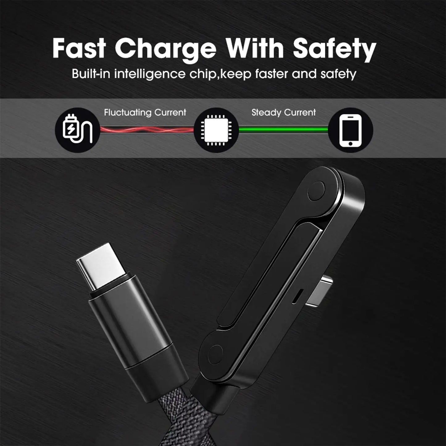 240W Quick Charge Foldable Phone Charger with Stand Holder