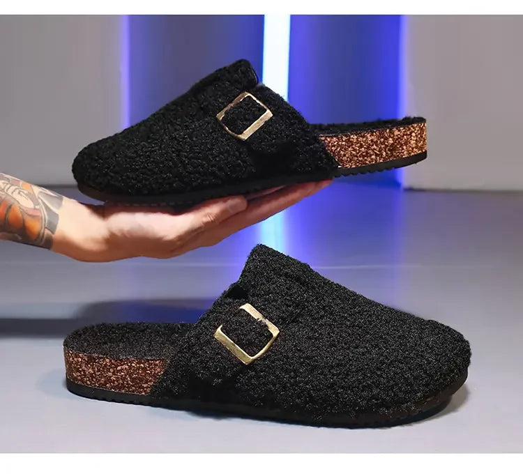 Cozy Unisex Plush Cotton Slippers | Non-Slip Winter House Shoes