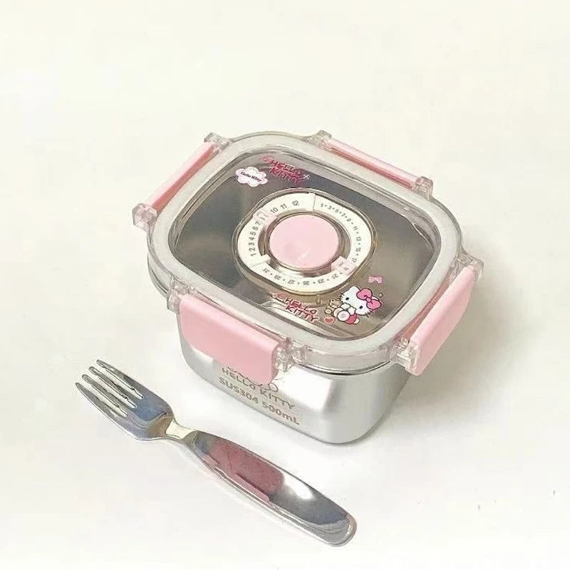 Kawaii Pink Stainless Steel Cat Bowl | Cute Portable Pet Dish