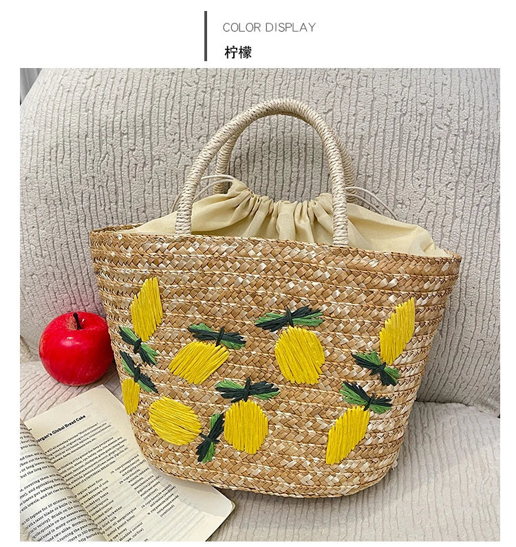 Casual Sweet Tote Bags | Perfect Straw Embroidery Shoulder Bag