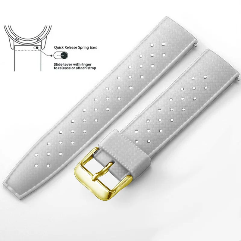 Tropical Silicone Watch Band | Quick Release Rubber Strap
