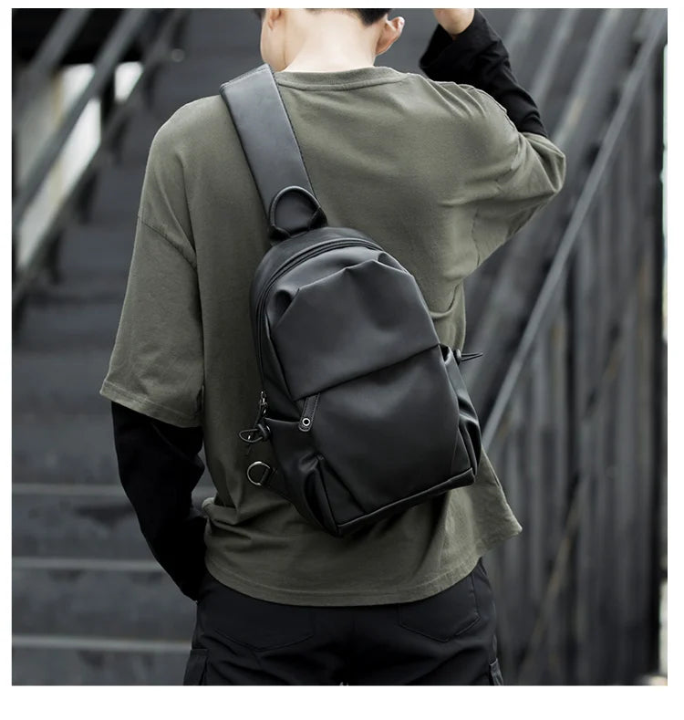 Waterproof Nylon Sling Bag | Anti-Theft Travel Chest Backpack