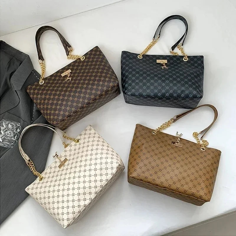 Soft Leather Large Capacity Tote Bag for Women | Stylish Shoulder Bag
