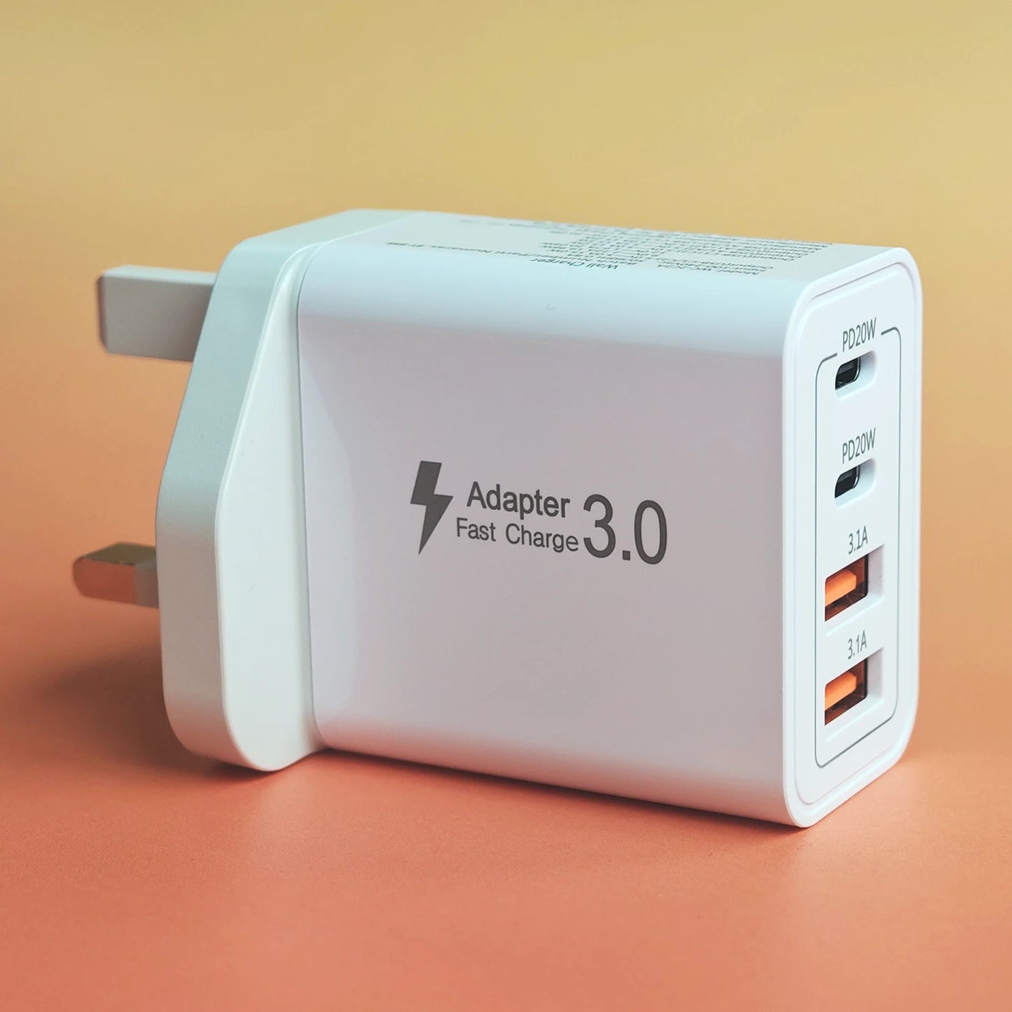 35W Multi-Port USB-C/USB-A Wall Charger | Dual PD Fast Charging