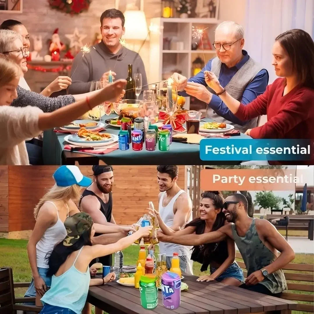 Reusable Silicone Can Lids With Straws - Leak-Proof & Eco-Friendly