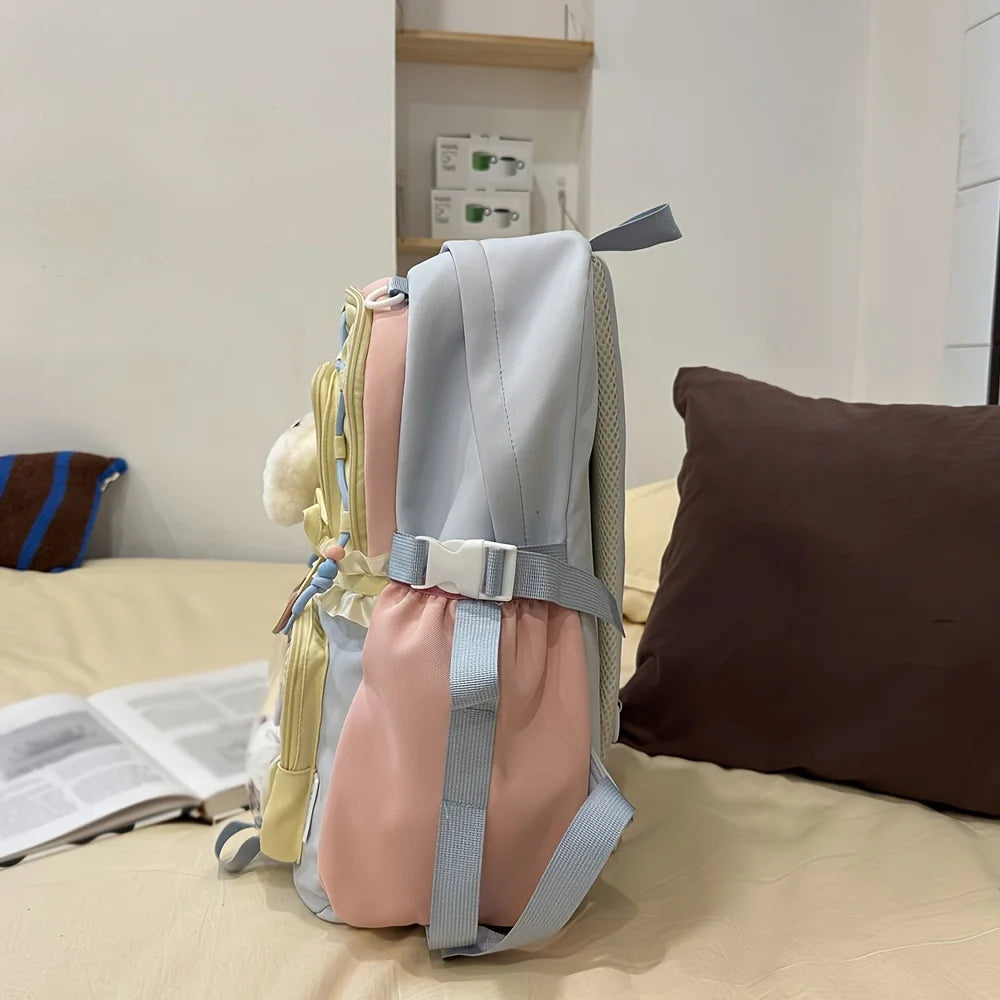 Cute Lightweight Women's Two-Piece Backpack Set for School