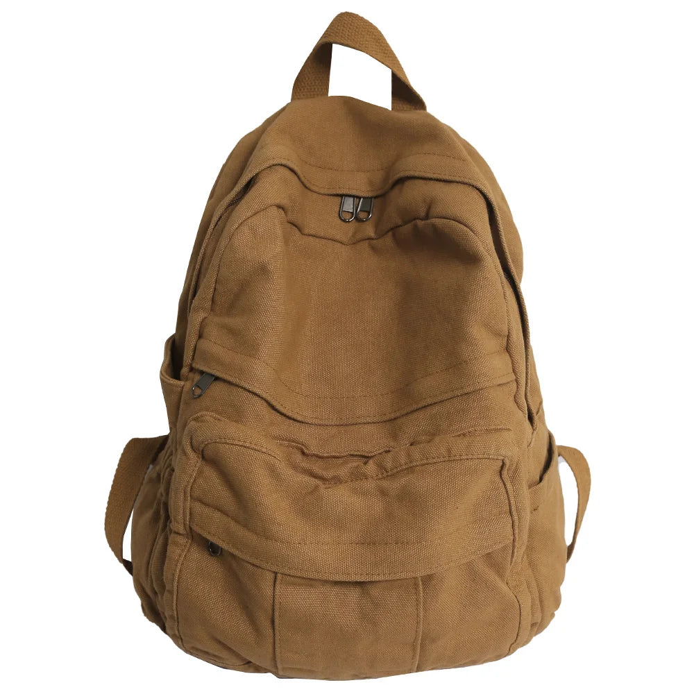 Stylish Vintage Fabric Backpack | Trendy & Functional Student Bag