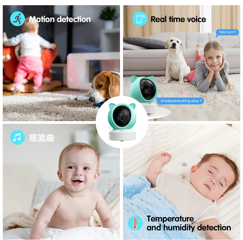 Smart Baby Monitor with 2K Camera & Night Vision for All Parents