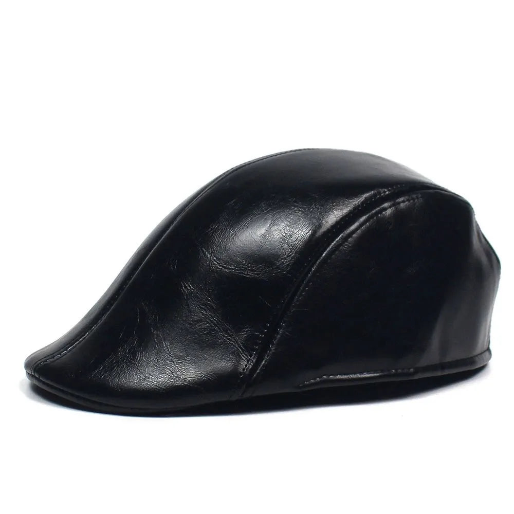 Men's Winter Beret Cap | Warm Plaid Military Hat for Casual Wear