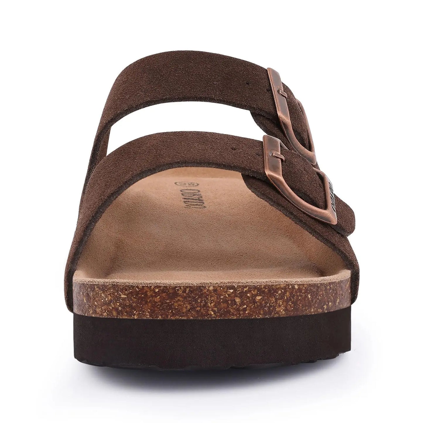 Women's Suede Sandals | Adjustable Buckle Cork Platform Footwear