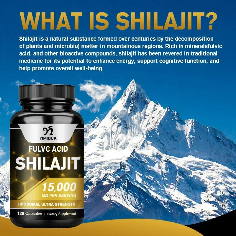 Shilajit Capsules with Fulvic Acid & Minerals for Immune Support