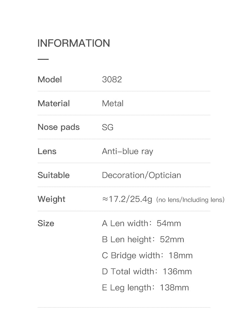 Stylish Myopia Prescription Glasses | Anti Blue Light Eyewear