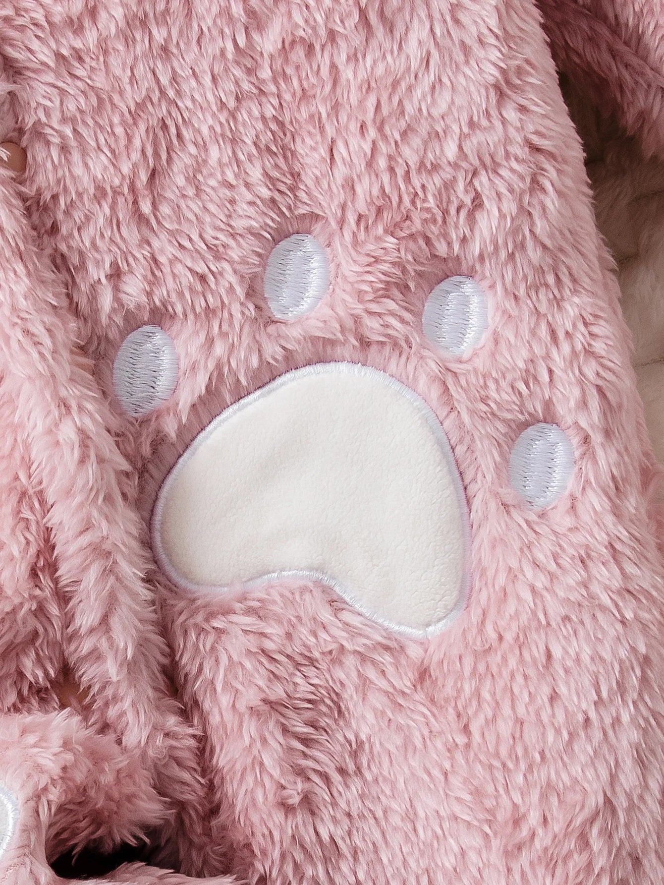 Cute Plush Hooded Jumpsuit for Baby Girls | Cozy Winter Romper