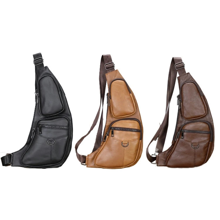 Men's Vintage Leather Sling Bag | Stylish Crossbody Outdoor Bag