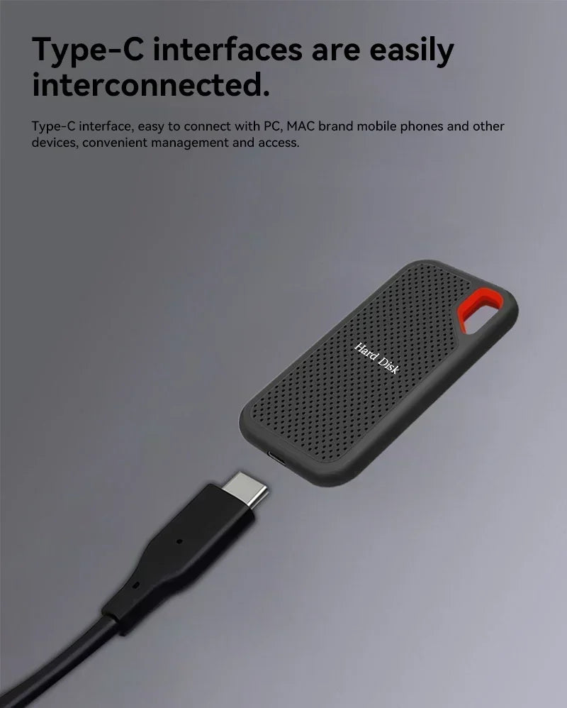 Slim Portable 4TB External SSD | High-Speed Data Storage Solution