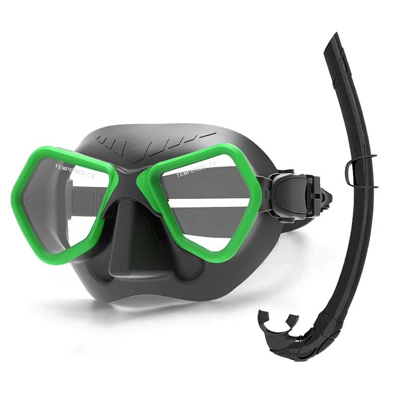 Professional Low Volume Diving Mask | Anti-Fog Silicone Snorkel Gear