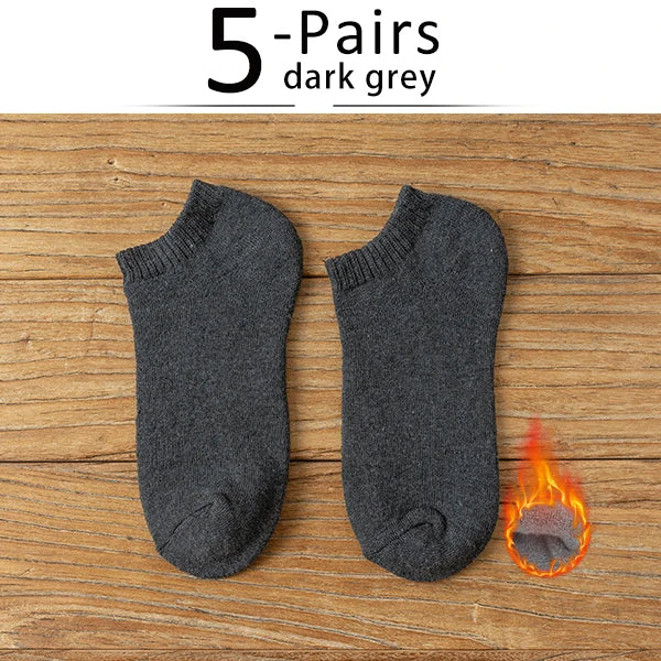 Men's Thick Thermal Ankle Crew Socks | Cozy Winter Essentials