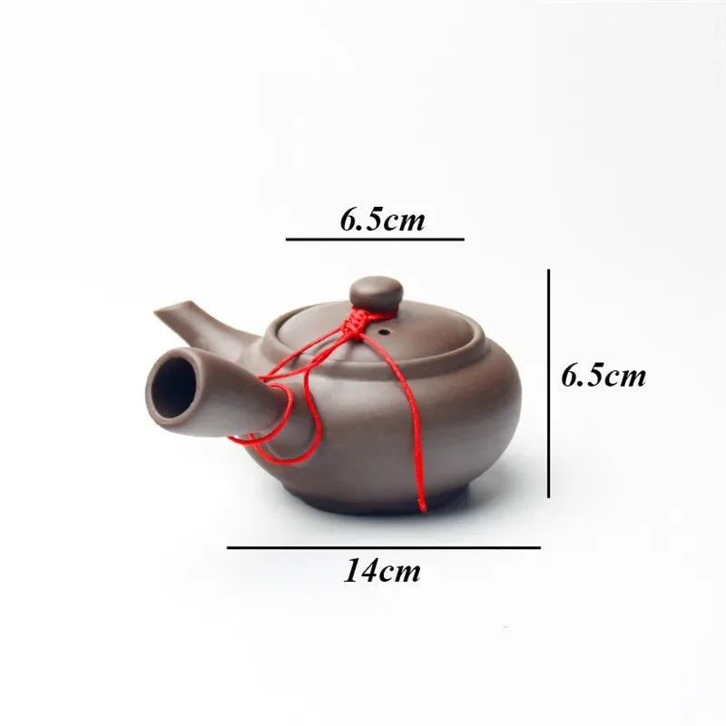 Elegante tetera hecha a mano de arcilla púrpura | Juego de té chino Kung Fu