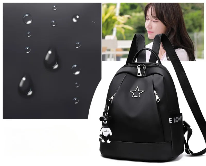 Large Capacity Women's Nylon Backpack | Stylish Casual Shoulder Bag