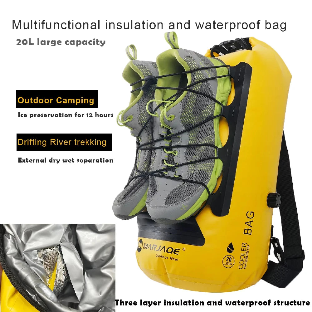 20L Waterproof Dry Bag Backpack | Lightweight Roll-Top Pack