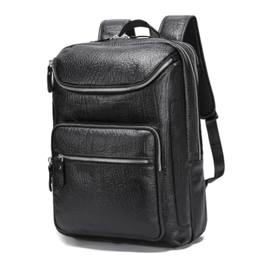 Men's Full Grain Leather Backpack | Durable Travel & Laptop Bag