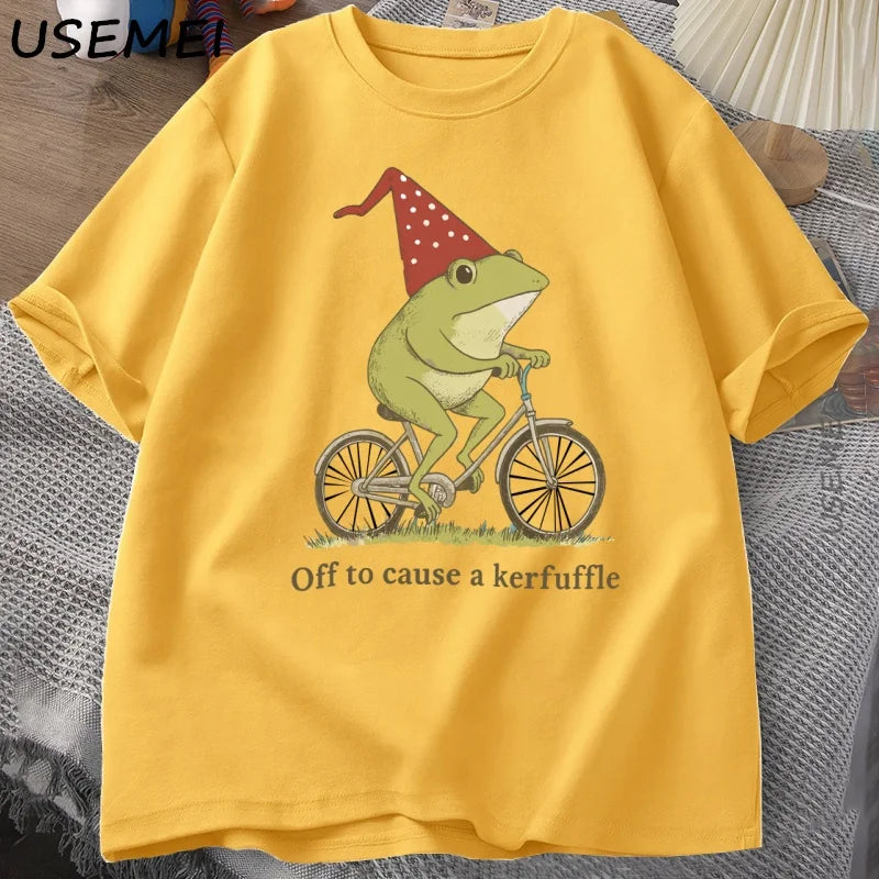 Funny Frog T-Shirt for Adults | Unique Graphic Tee Summer Tops