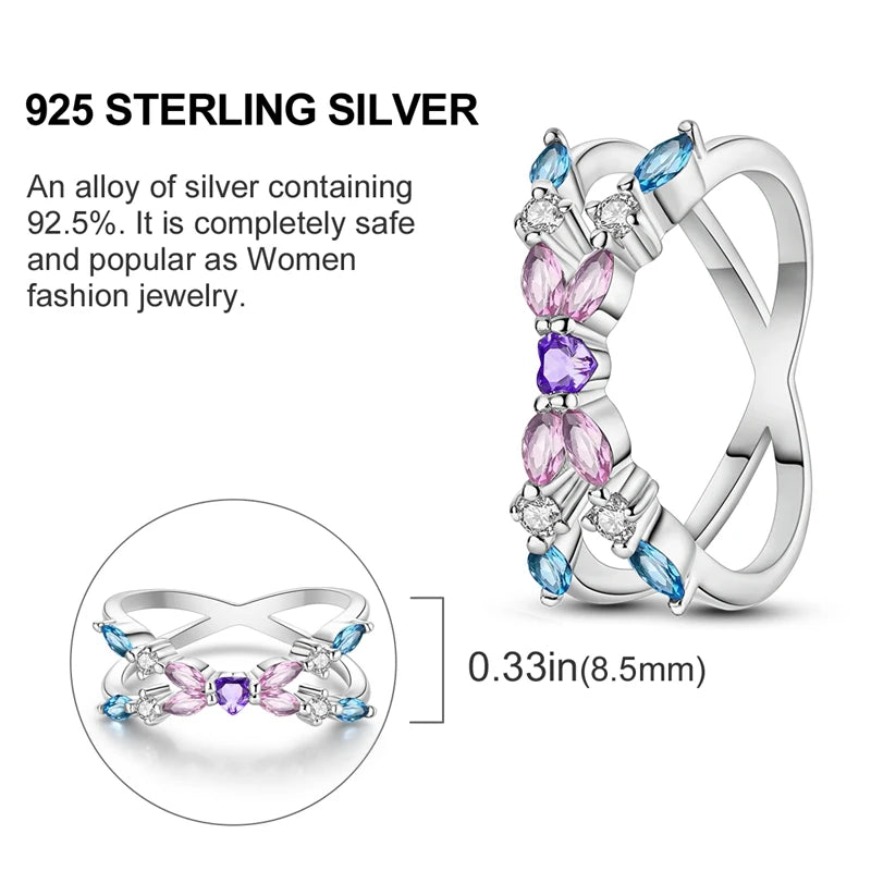 High-Quality 925 Sterling Silver Infinite Love Ring for Women