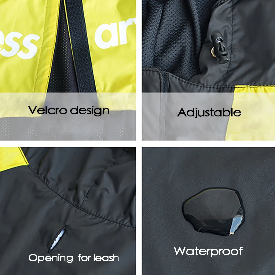 Chubasquero Impermeable para Perros | Chaqueta Exterior Reflectoras con Capucha