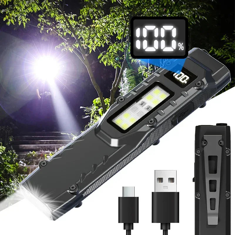 Multi-Functional LED Flashlight | Rechargeable Work Light & Camping Tool