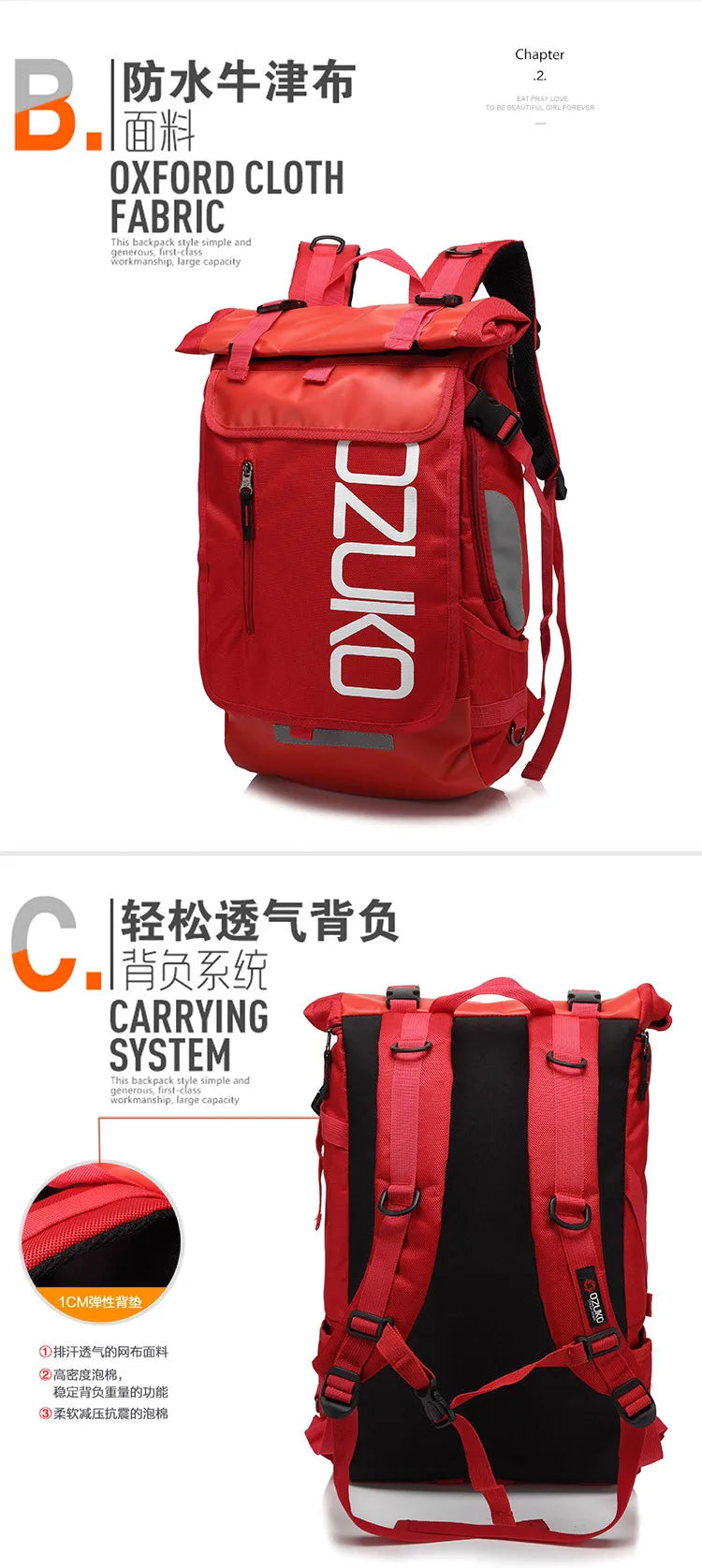 Large Water Repellent Backpack for Men | Stylish Travel Schoolbag