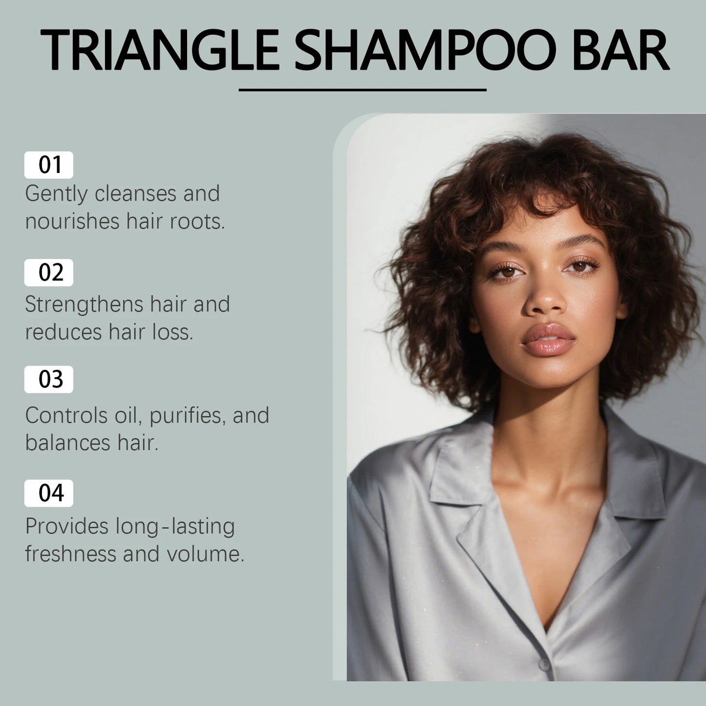 Nature Triangle Shampoo Bar | Refreshing Scalp Care & Oil Control