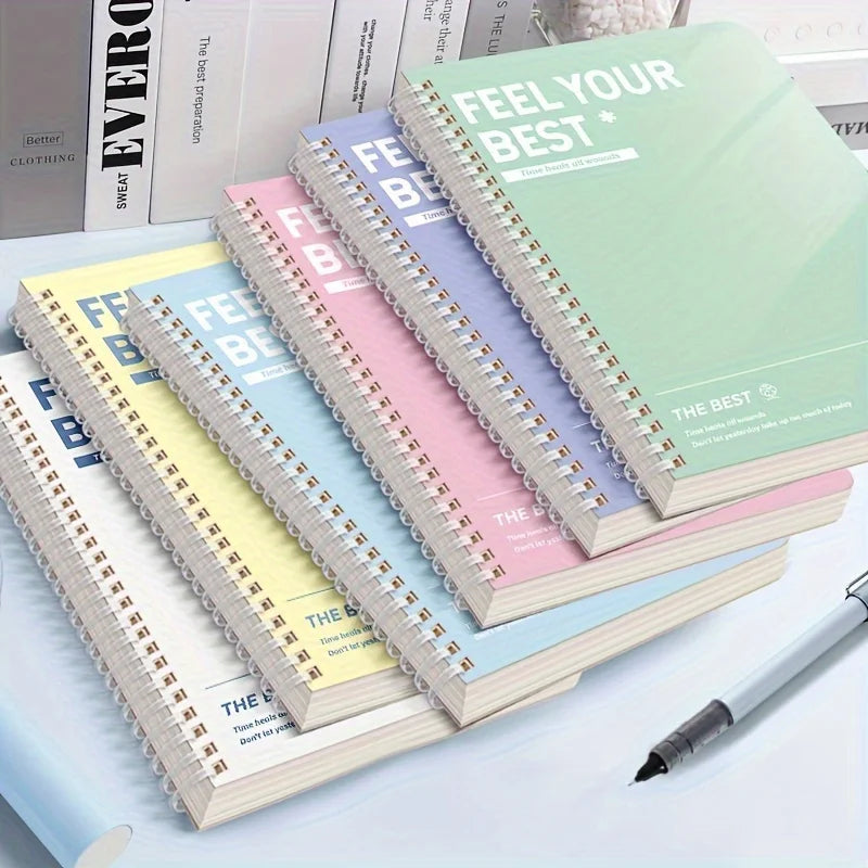 Thickened A5 Spiral Notebooks with Perforated Pages for Students