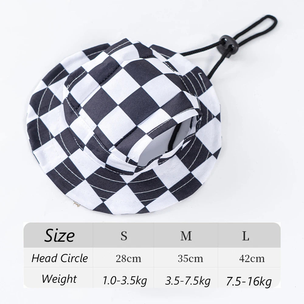 Cute Print Dog Hat for Small & Medium Dogs | Adjustable Pet Cap