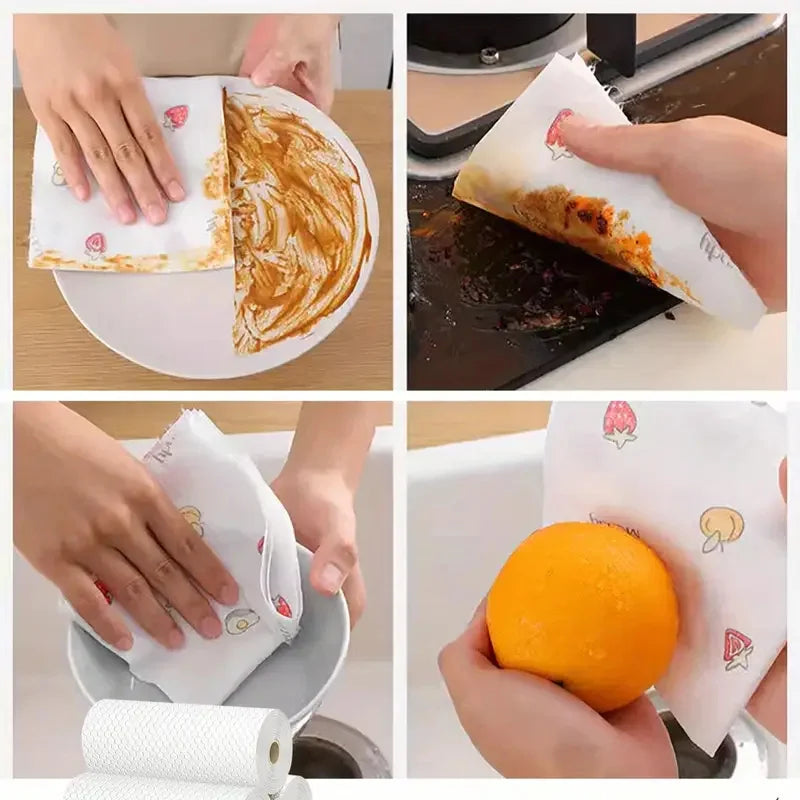 400Pcs Washable Kitchen Paper Towels | Dual-Purpose Cleaning Cloths