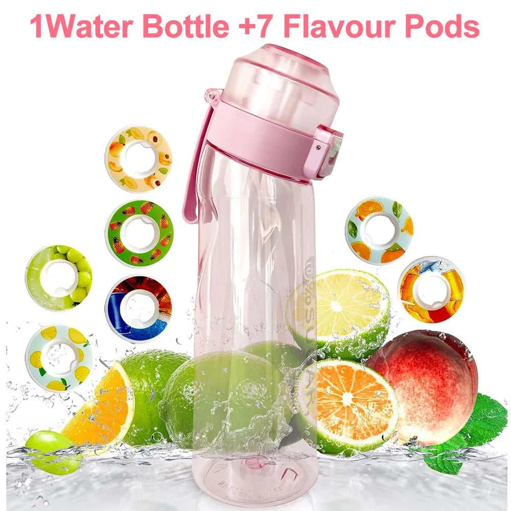 650ML BPA Free Sports Air Water Bottle | Flavor Pods Included