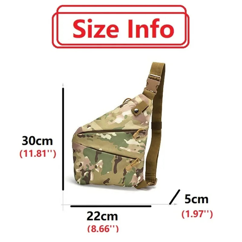 Men's Camouflage Tactical Chest Bag | Waterproof Crossbody Bag