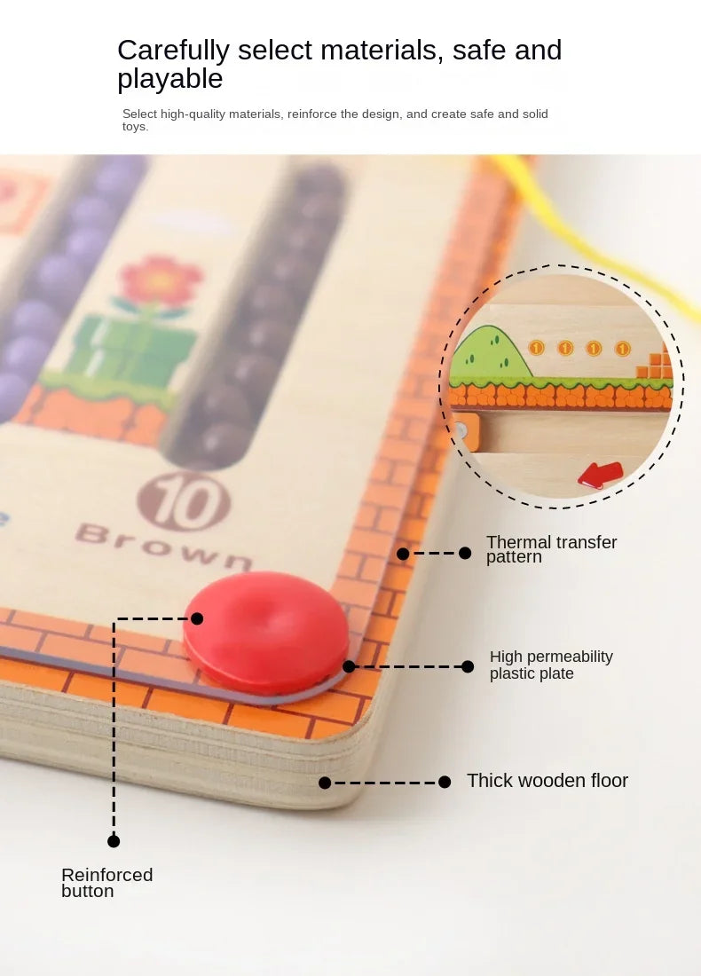 Magnetic Color and Number Maze Learning Toy for Kids | Educational Fun