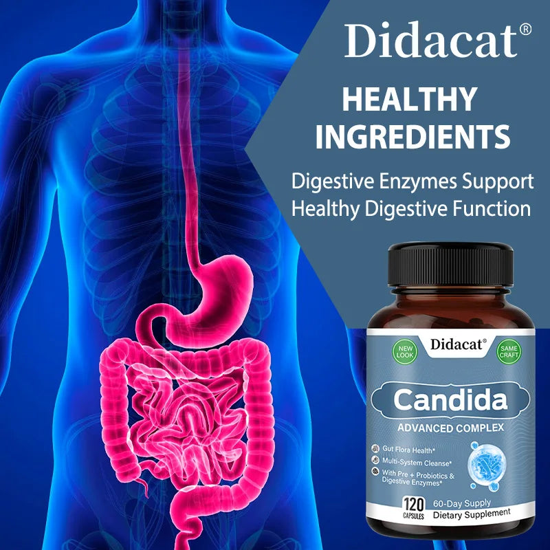 Candida Complex with Digestive Enzymes - Balance Your Gut Health