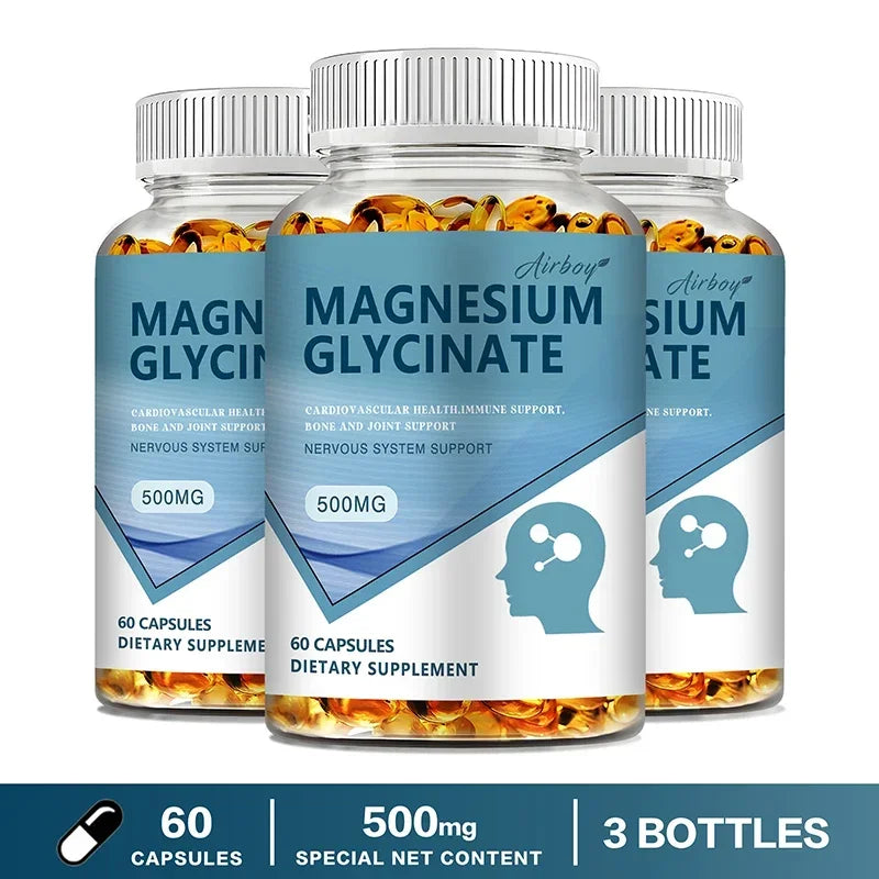 Magnesium Glycinate - Mood, Sleep, Muscle, Heart Health Support
