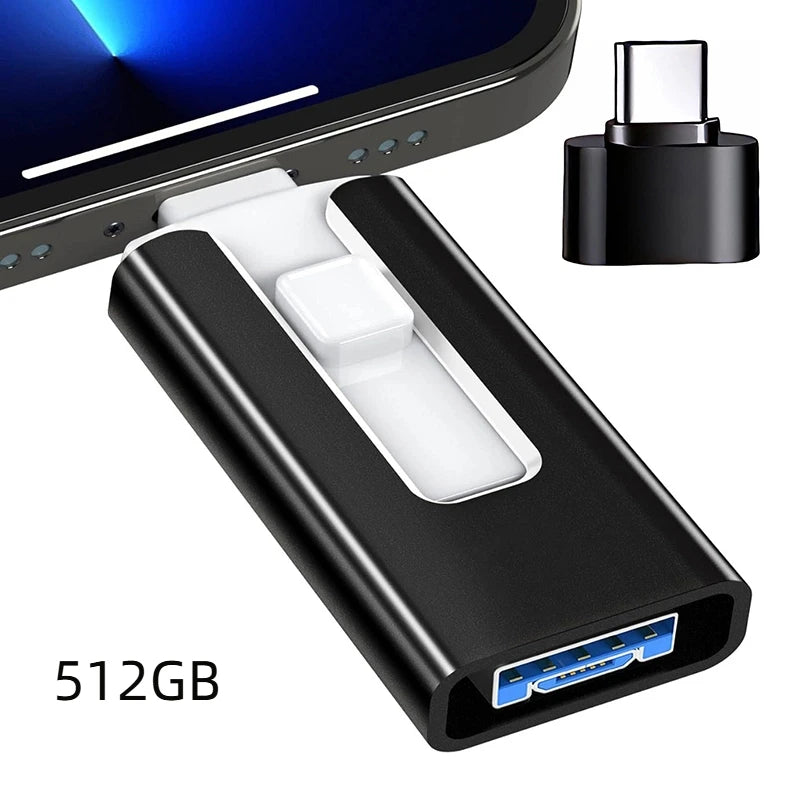 4in1 OTG Flash Drive 512GB | USB 3.0 & Type-C Memory Stick