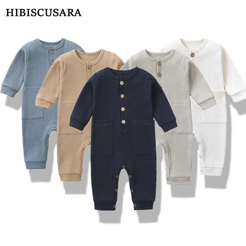 Soft Cotton Newborn Baby Romper | Long Sleeve Infant Jumpsuit