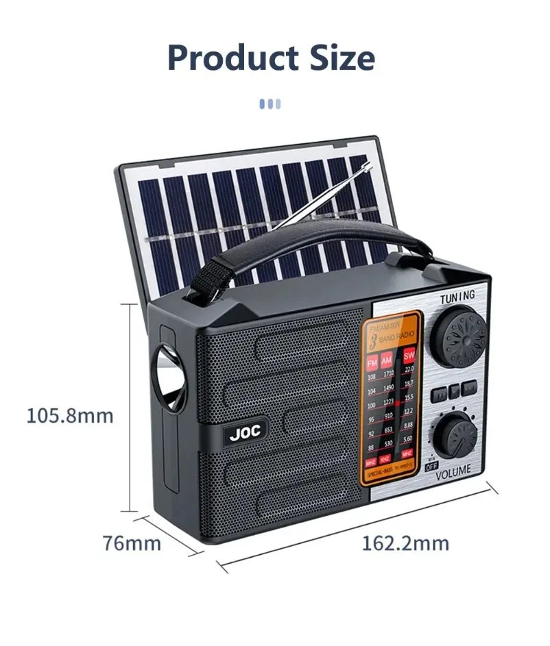 Portable Solar Bluetooth Speaker & Multi-band Radio | Outdoor Fun