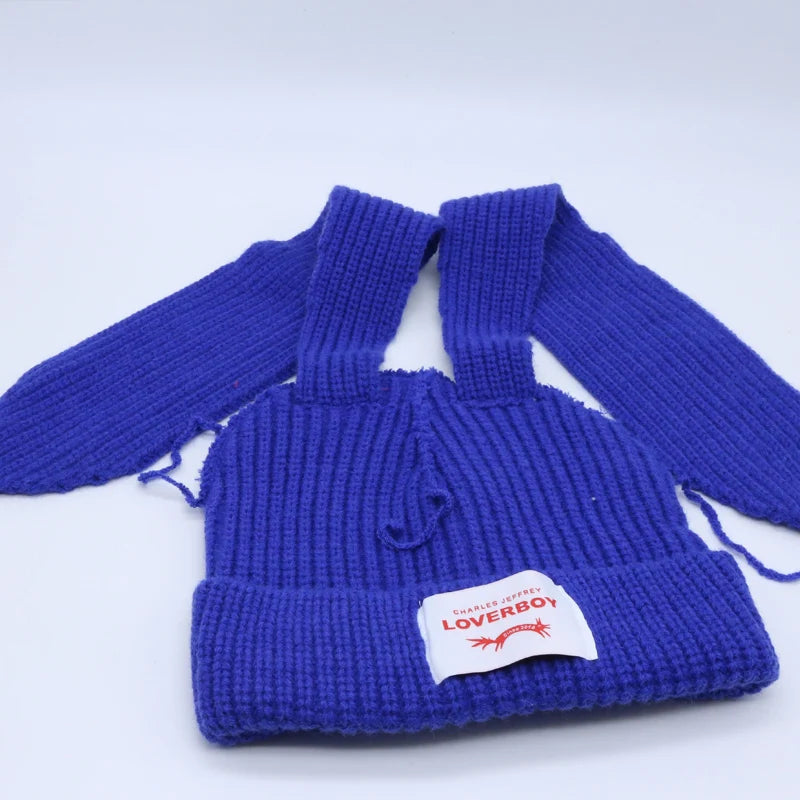 Unisex Long Fox Ears Knitted Beanie | Y2K Bunny Rabbit Hat