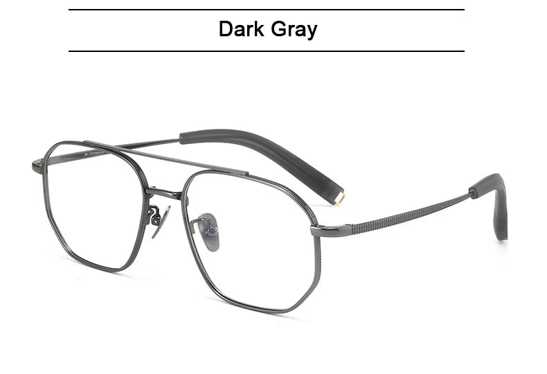 Ultralight Double Bridge Pilot Eyeglasses | Pure Titanium Frames