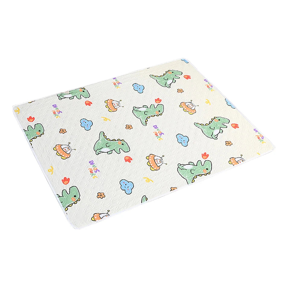 Waterproof Cartoon Dino Heart Changing Mat | Eco-Friendly Baby Care