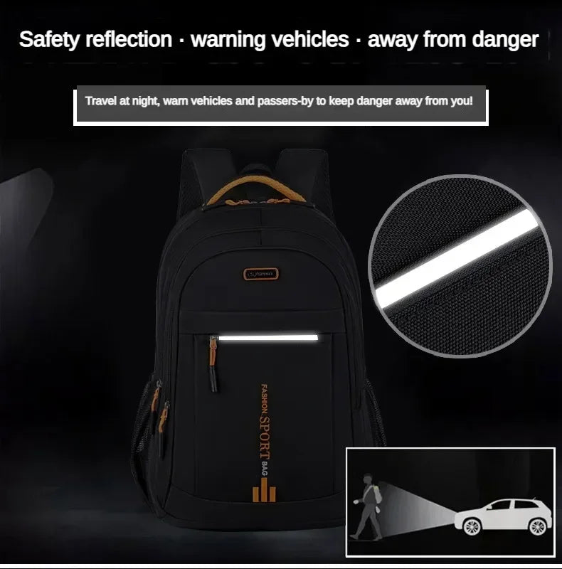 Men's Oxford Waterproof Backpack | Stylish School & Travel Bag